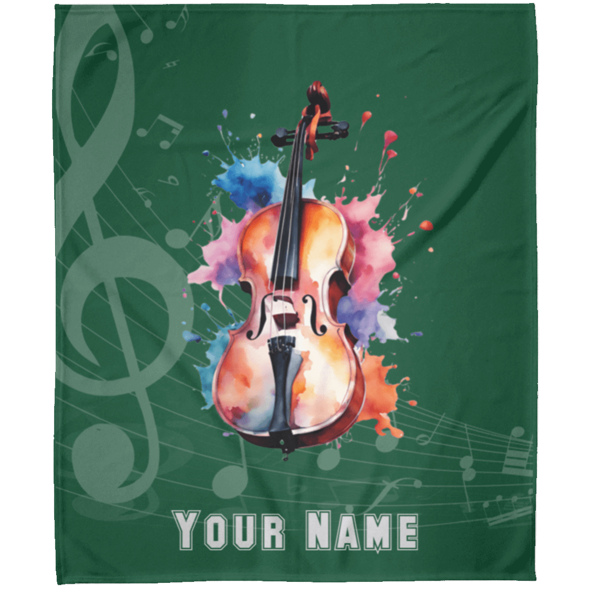 Personalized Cello Blanket