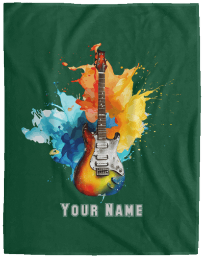 Personalized Electric Guitar Blanket