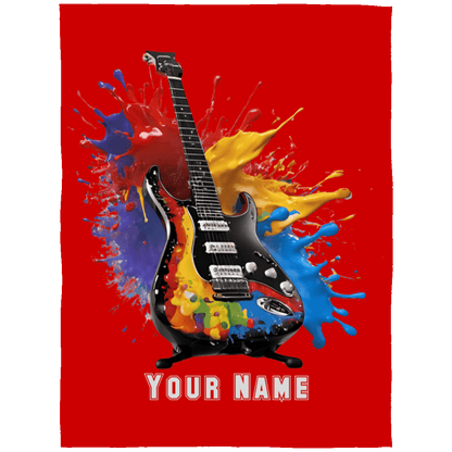 Personalized Electric Guitar Blanket