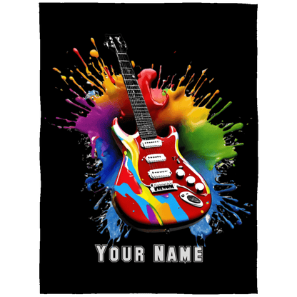 Personalized Electric Guitar Blanket