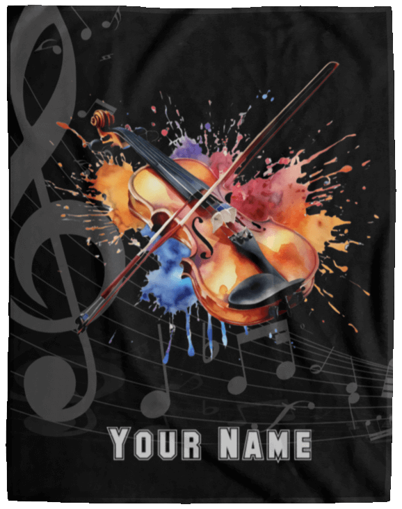 Personalized Violin-Viola Blanket