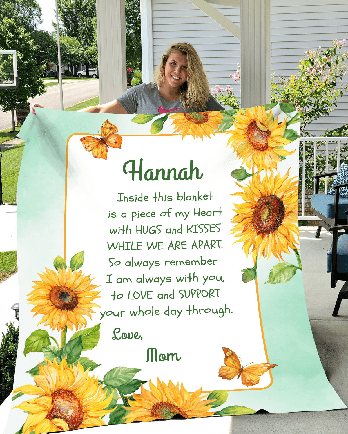 Custom Sunflower Arctic Fleece Blanket | From One Person |