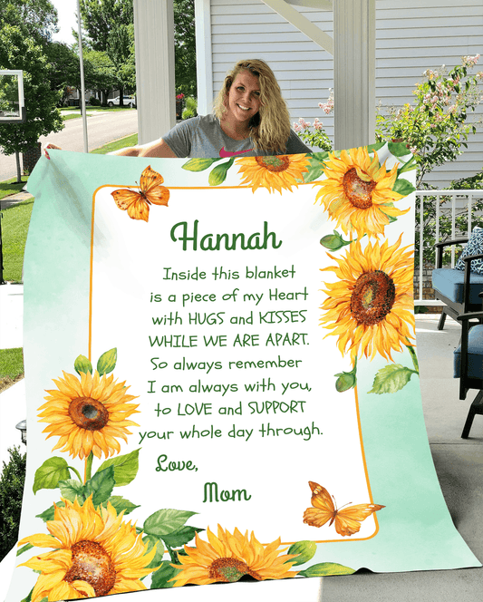 Custom Sunflower Arctic Fleece Blanket | From One Person |