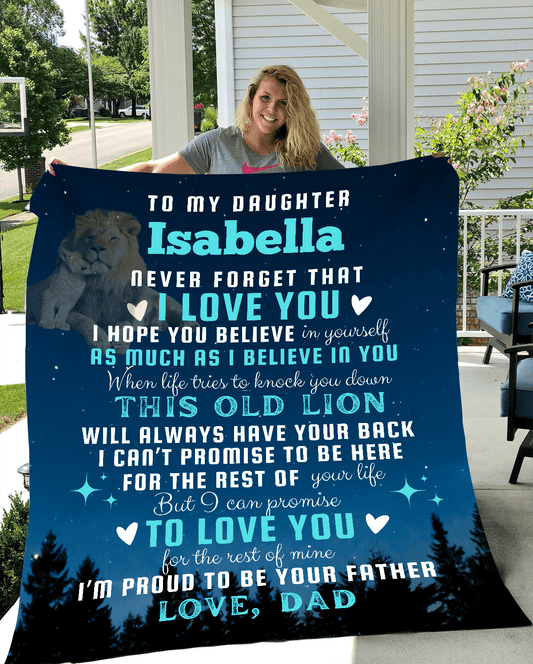 Personalized Starry Night Fleece Blanket | For Daughter |