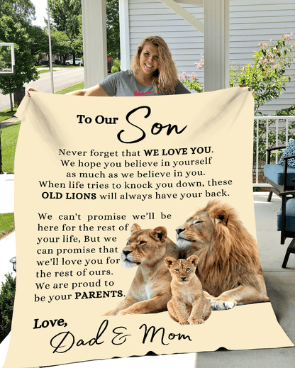 To Our Son - Always Proud of You - Fleece Blanket