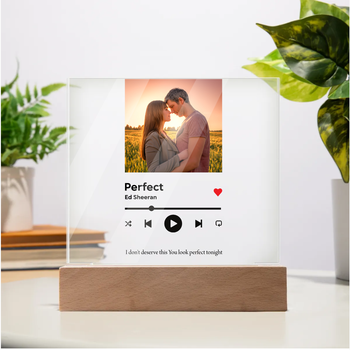 Music Player Custom Song | Acrylic Square Plaque |