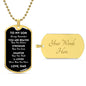 Son You Are Braver Dog Tag Necklace | Black | A1014T, A1014TG, G007T, G007TG, lx-G007, PT-133, TNM-1, USER-249647