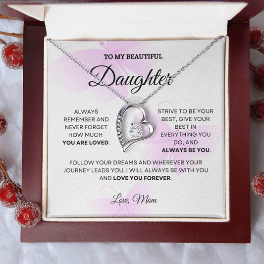 Daughter Forever Love Necklace | C30025TG, C30025TR, lx-C30025, PB23-WOOD, PT-781, TNM-1, USER-249647