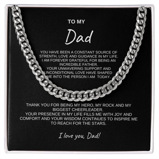 To My Dad Cuban Link Chain - Best Gift for Dad | C30184T, C30184TG, lx-C30184, PB23-WOOD, PT-4348, TNM-1, USER-249647