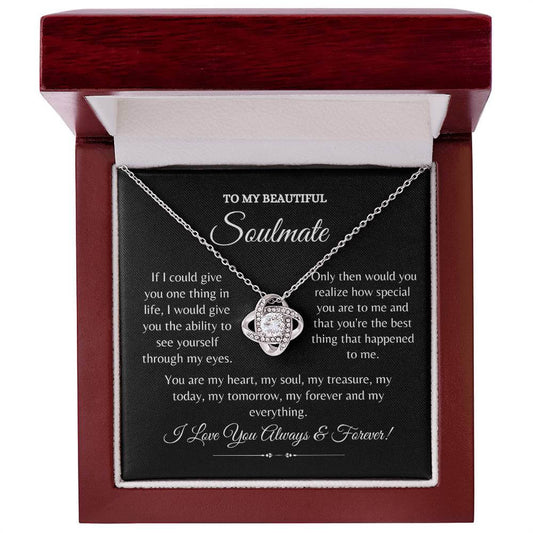 Beautiful Soulmate Love Knot Necklace | C30011TG, C30011TR, PB23-WOOD, PT-4377, TNM-1, USER-249647