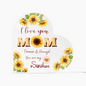 I Love You Mom You Are My Sunshine Printed Heart Acrylic Plaque