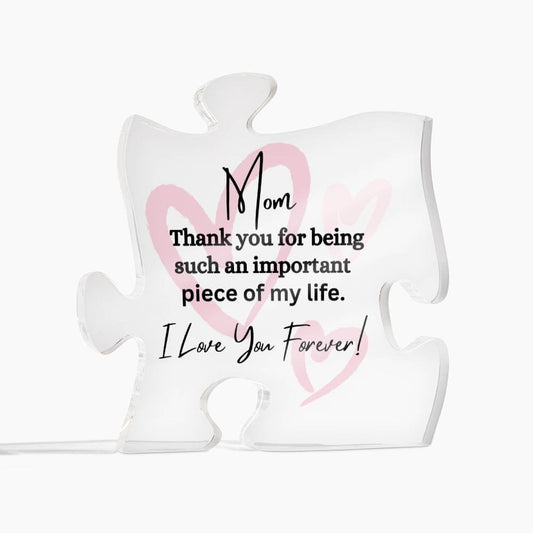 To My Mom Printed Acrylic Puzzle Plaque | G024, lx-G024, PT-4749, USER-249647