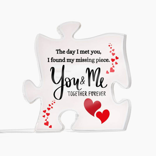 You & Me Together Forever Printed Acrylic Puzzle Plaque | G024, lx-G024, PT-4749, USER-249647