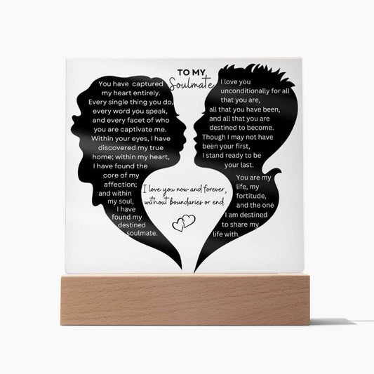 To My Soulmate Square Acrylic Plaque | G022, lx-G002, PT-4751, USER-249647, W002, W003