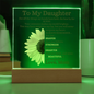 To My Daughter Sunflower Acrylic Plaque