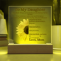 To My Daughter Sunflower Acrylic Plaque