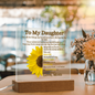 To My Daughter Sunflower Acrylic Plaque