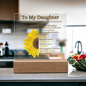 To My Daughter Sunflower Acrylic Plaque