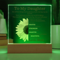To My Daughter Sunflower Acrylic Plaque