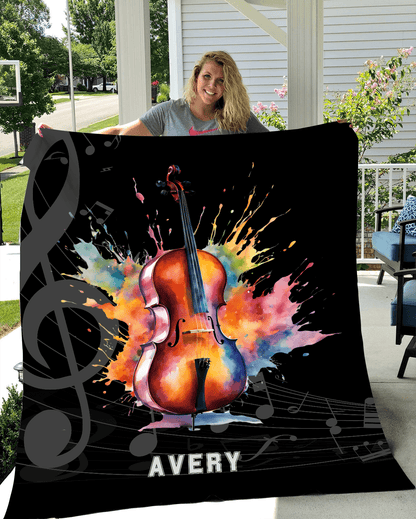 Personalized Cello Blanket