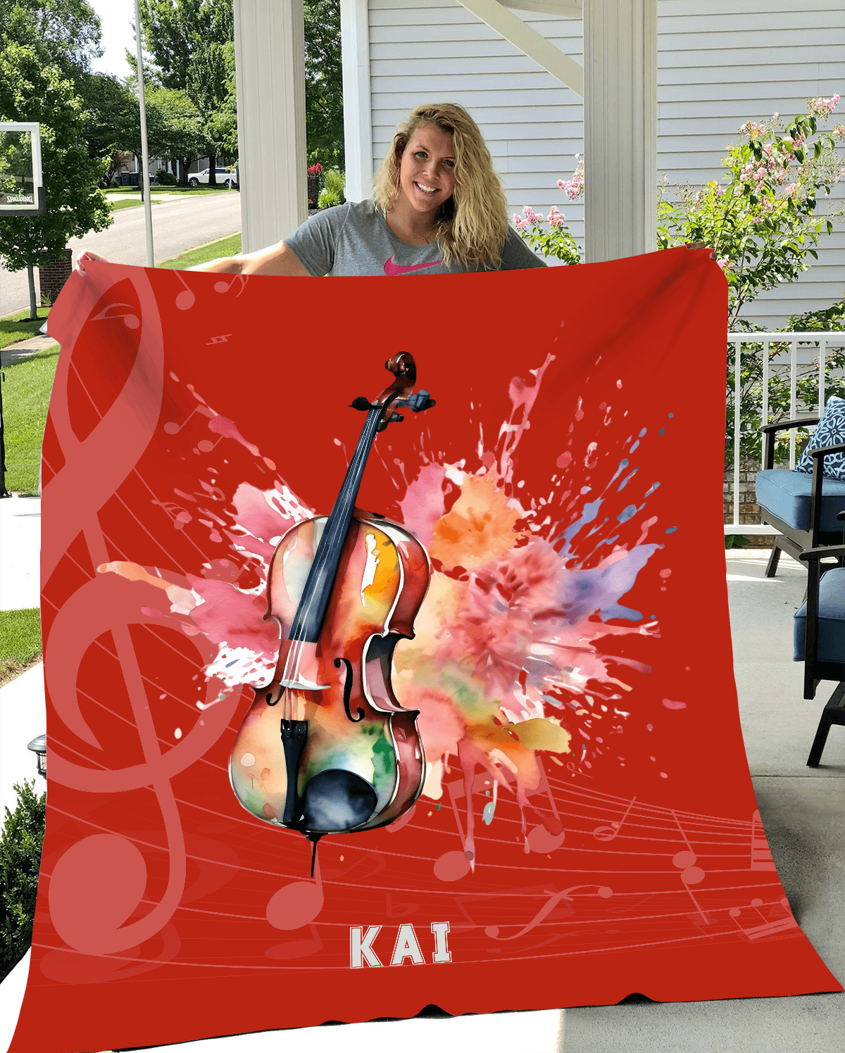 Personalized Cello Blanket