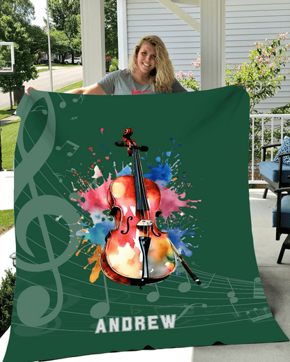 Personalized Cello Blanket