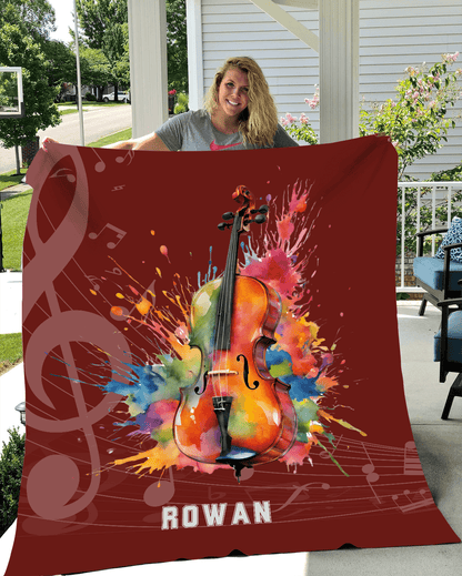 Personalized Cello Blanket