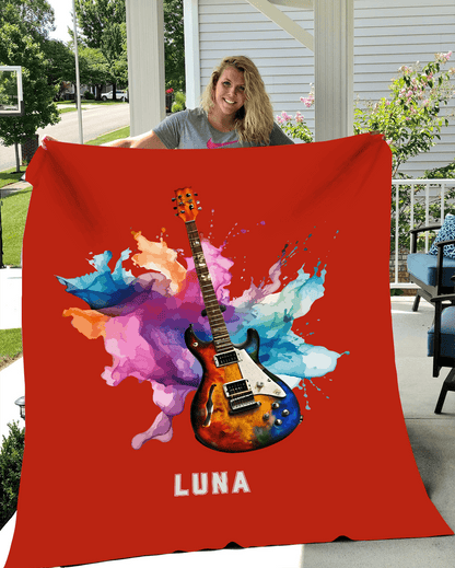 Personalized Electric Guitar Blanket