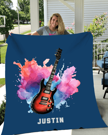 Personalized Electric Guitar Blanket