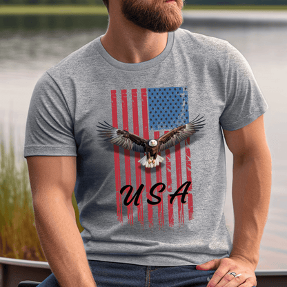 USA Flag Eagle T-Shirt | 4th of July