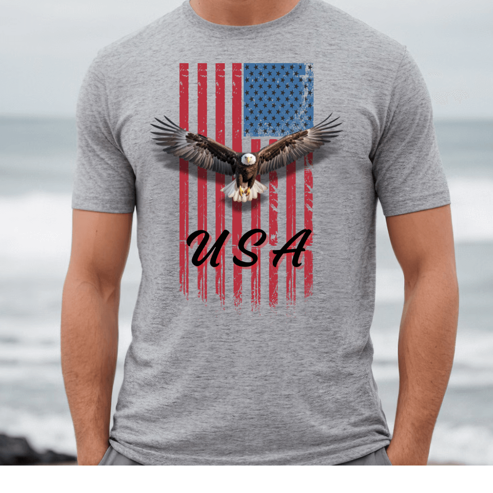 USA Flag Eagle T-Shirt | 4th of July