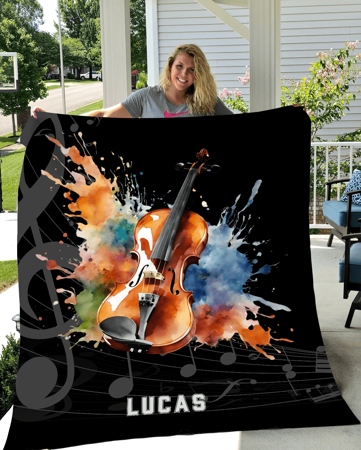 Personalized Violin-Viola Blanket