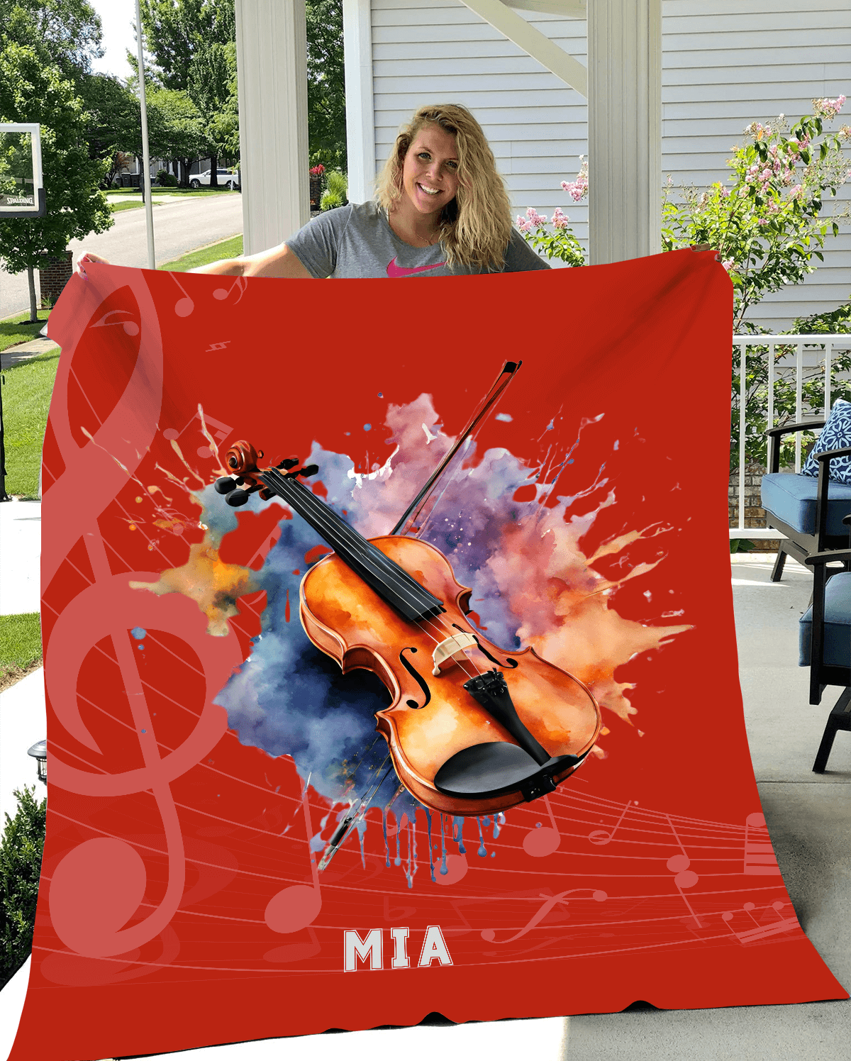 Personalized Violin-Viola Blanket