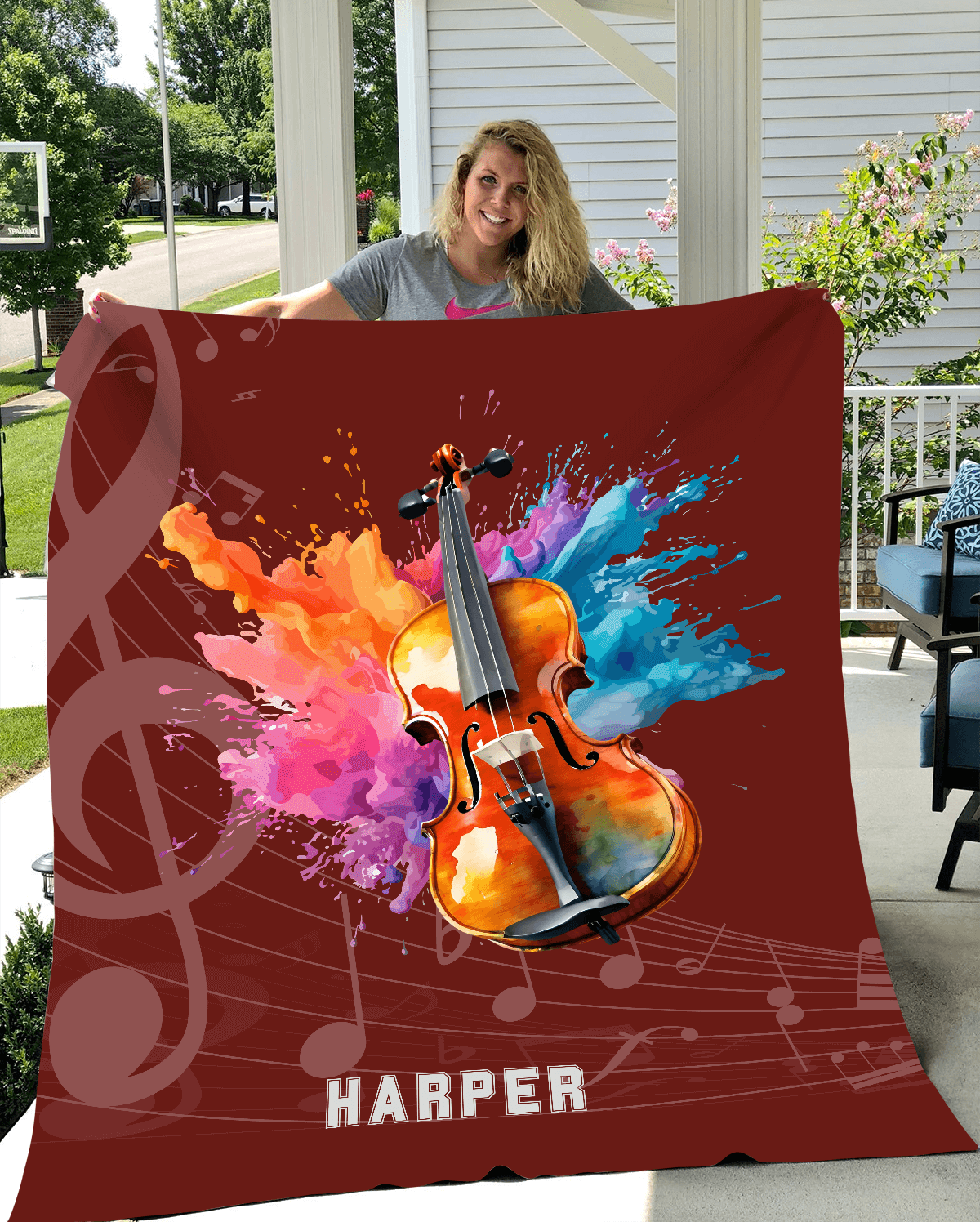 Personalized Violin-Viola Blanket